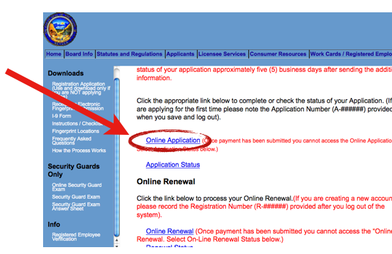 Security Guard Online Application - Nevada Security Guard Online <div style=